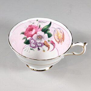 Vintage PARAGON double warrant pink floral teacup CUP ONLY